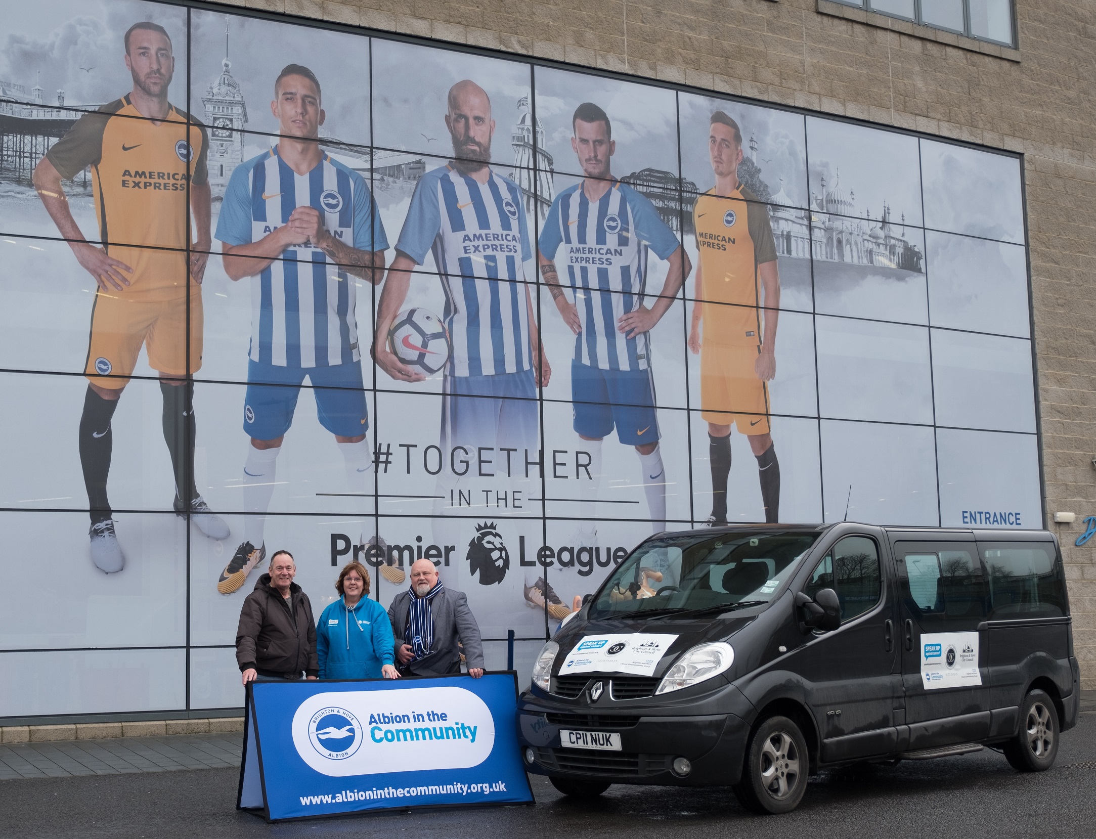 Albion in the Community clocks up the miles to deliver vital cancer messages thanks to support from City Cabs