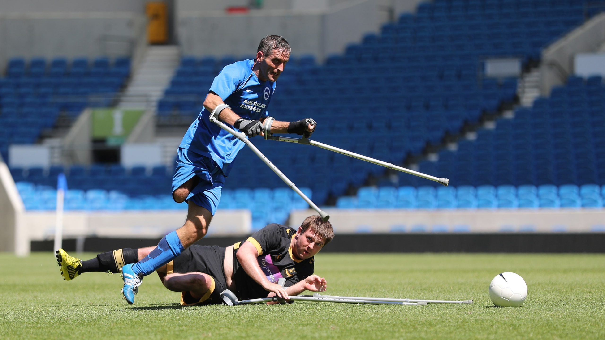 amputee player at the AMEX stadium