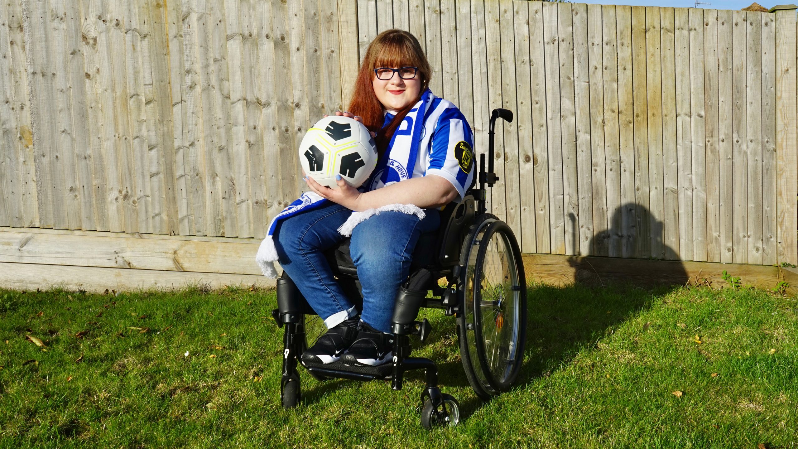 girl in a powerchair