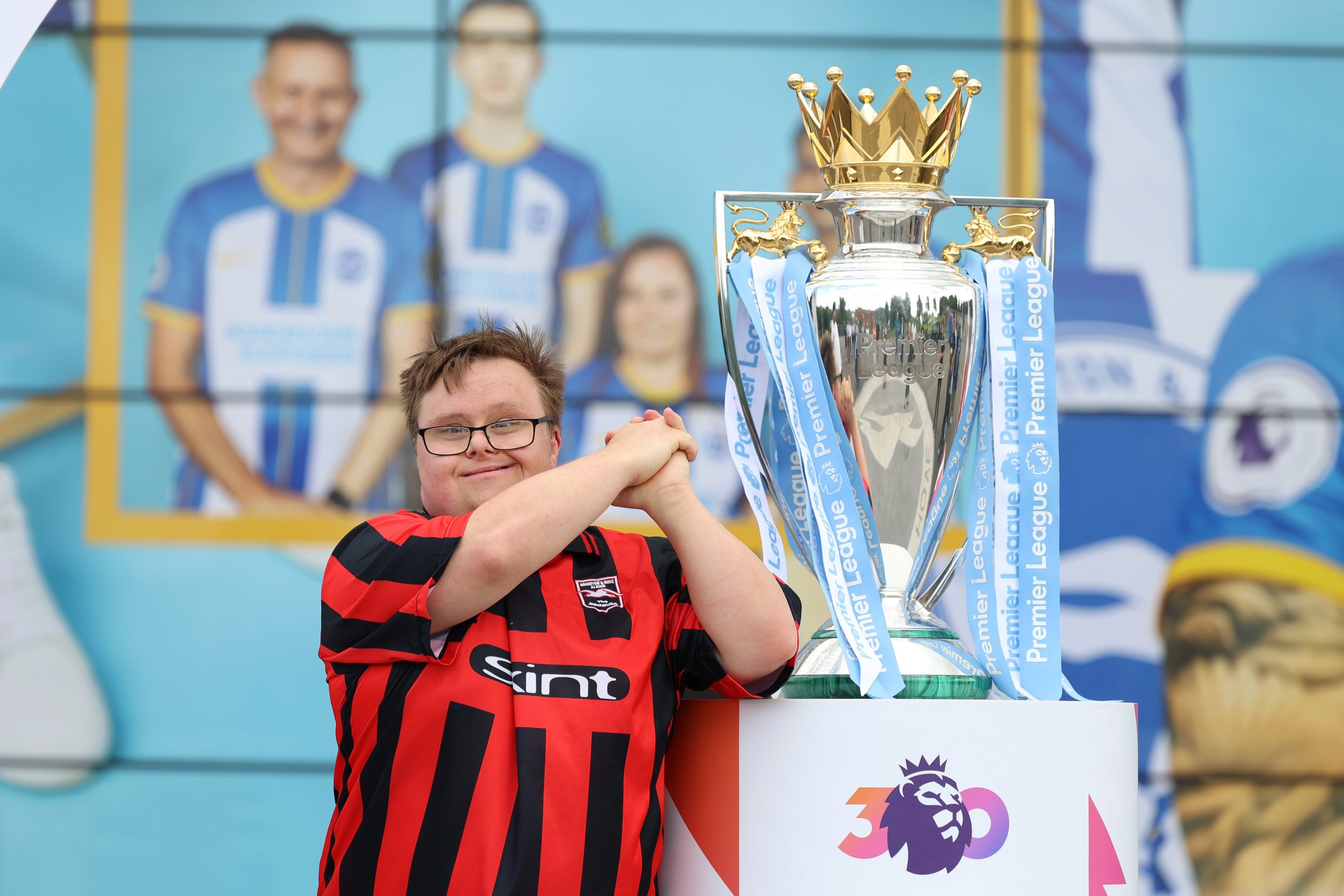 Premier League trophy brought to Brighton for anniversary celebrations