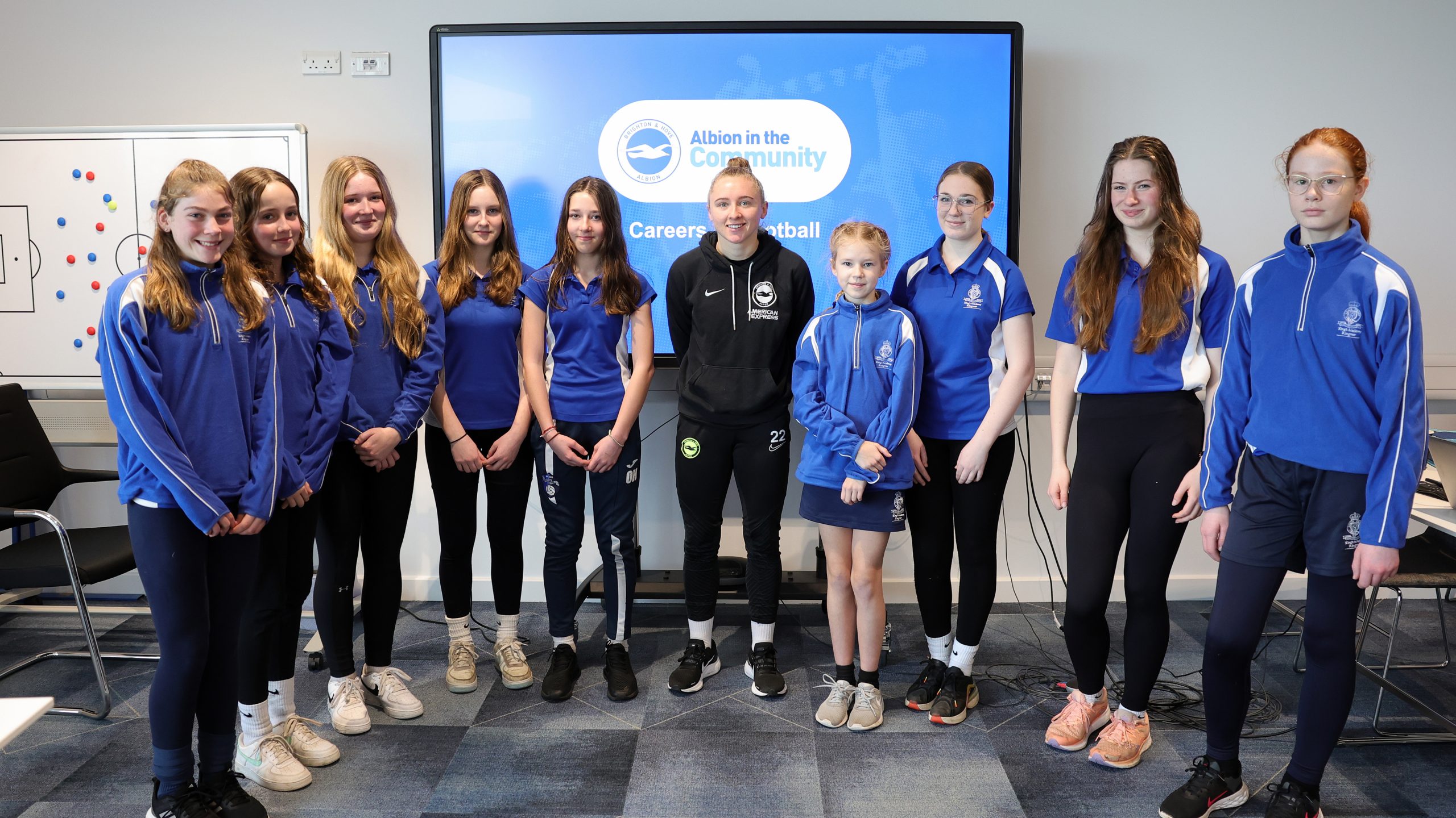 Girls visit training ground for inspiring football careers day