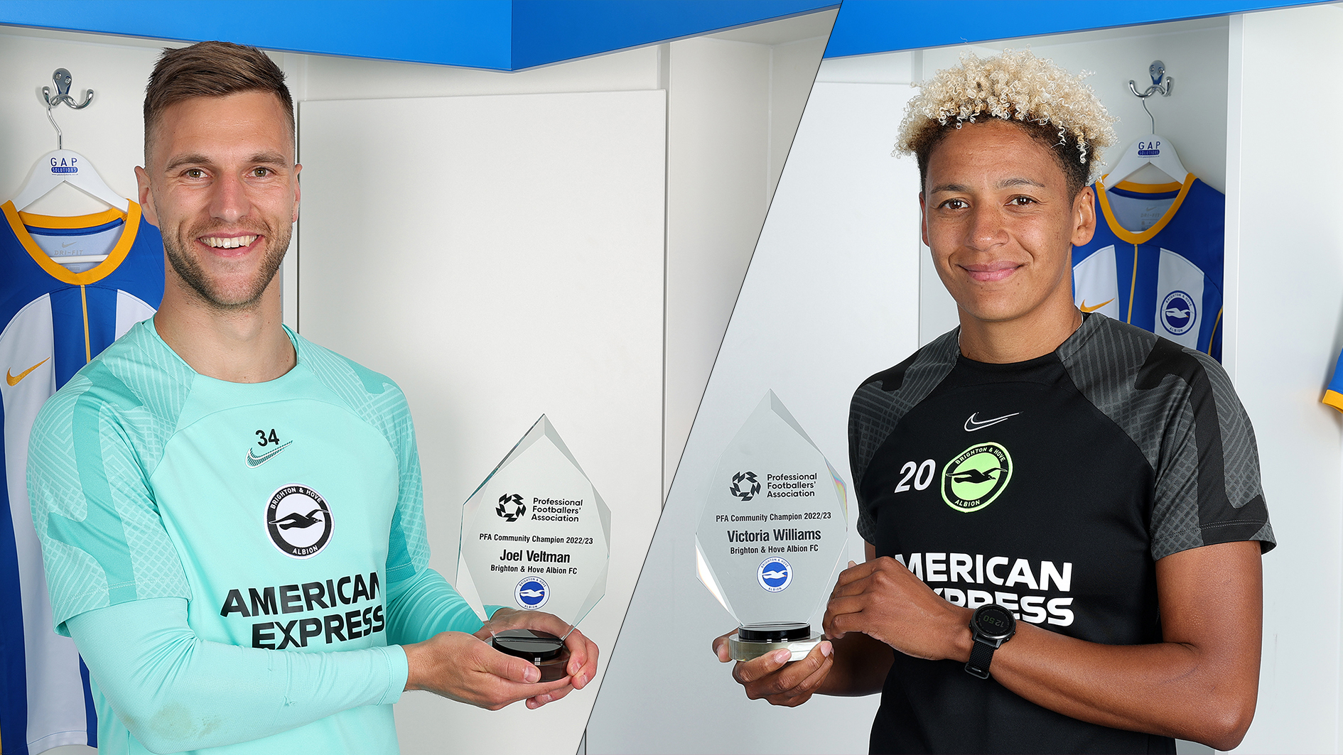 Williams and Veltman given PFA Community Champions award