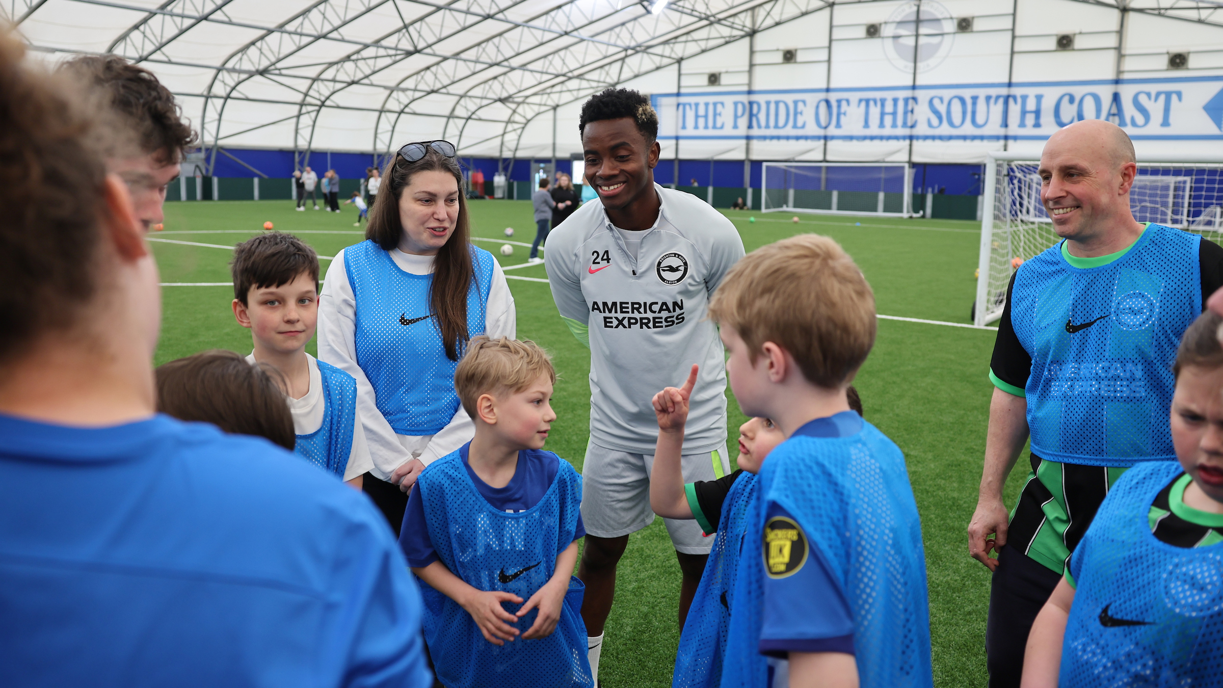 Families meet Albion stars at disability football fun day