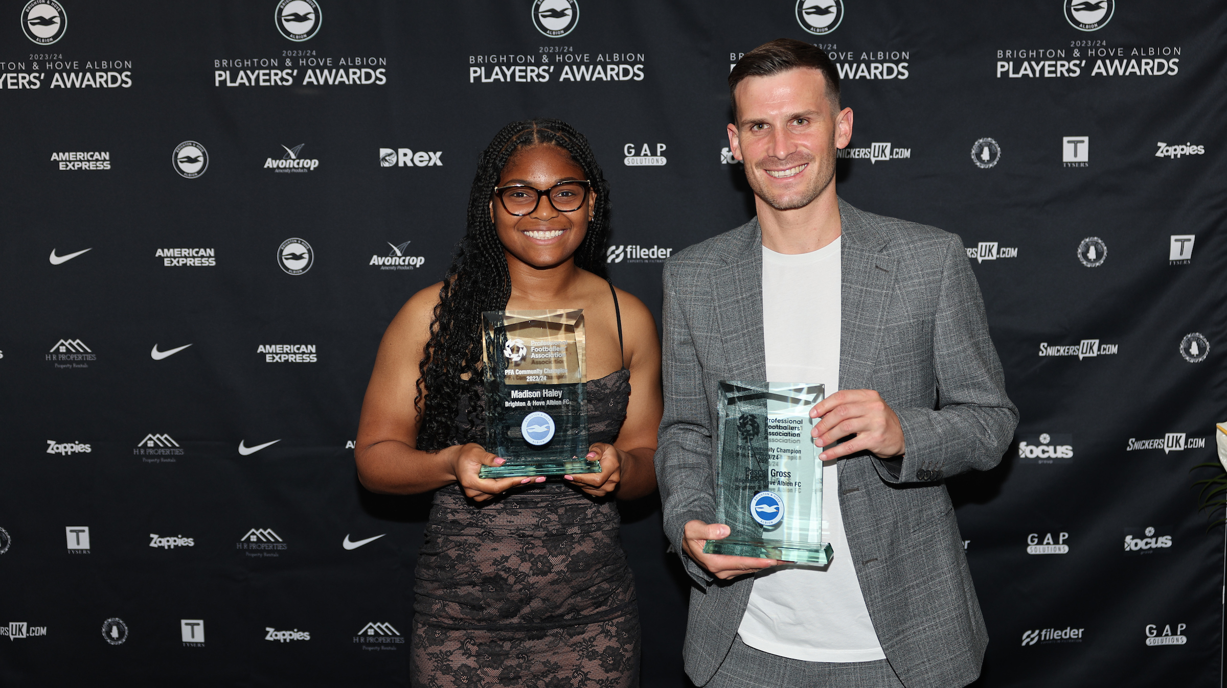 Gross and Haley named PFA Community Champions