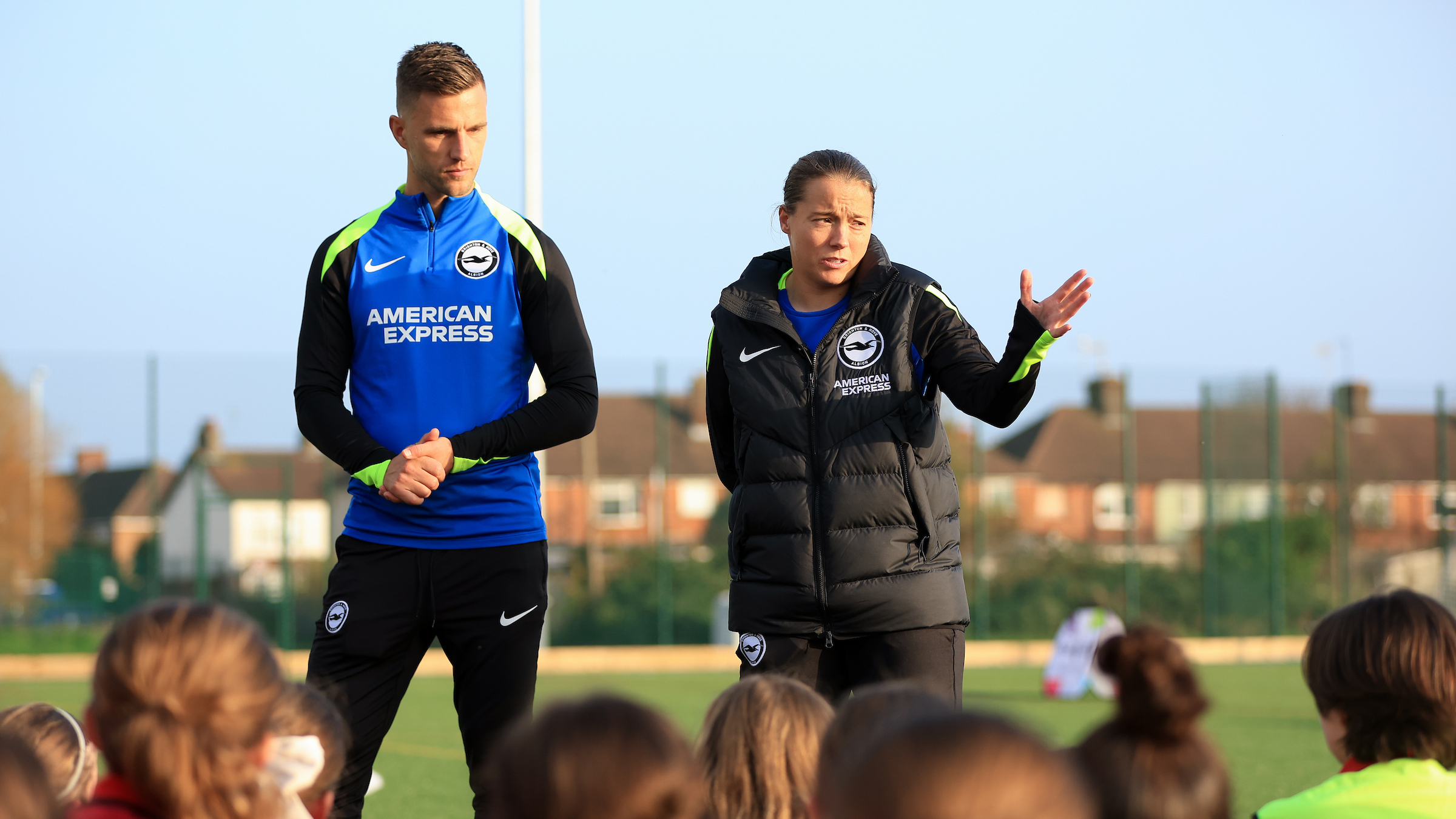 Kirby and Veltman visit girls at Davison