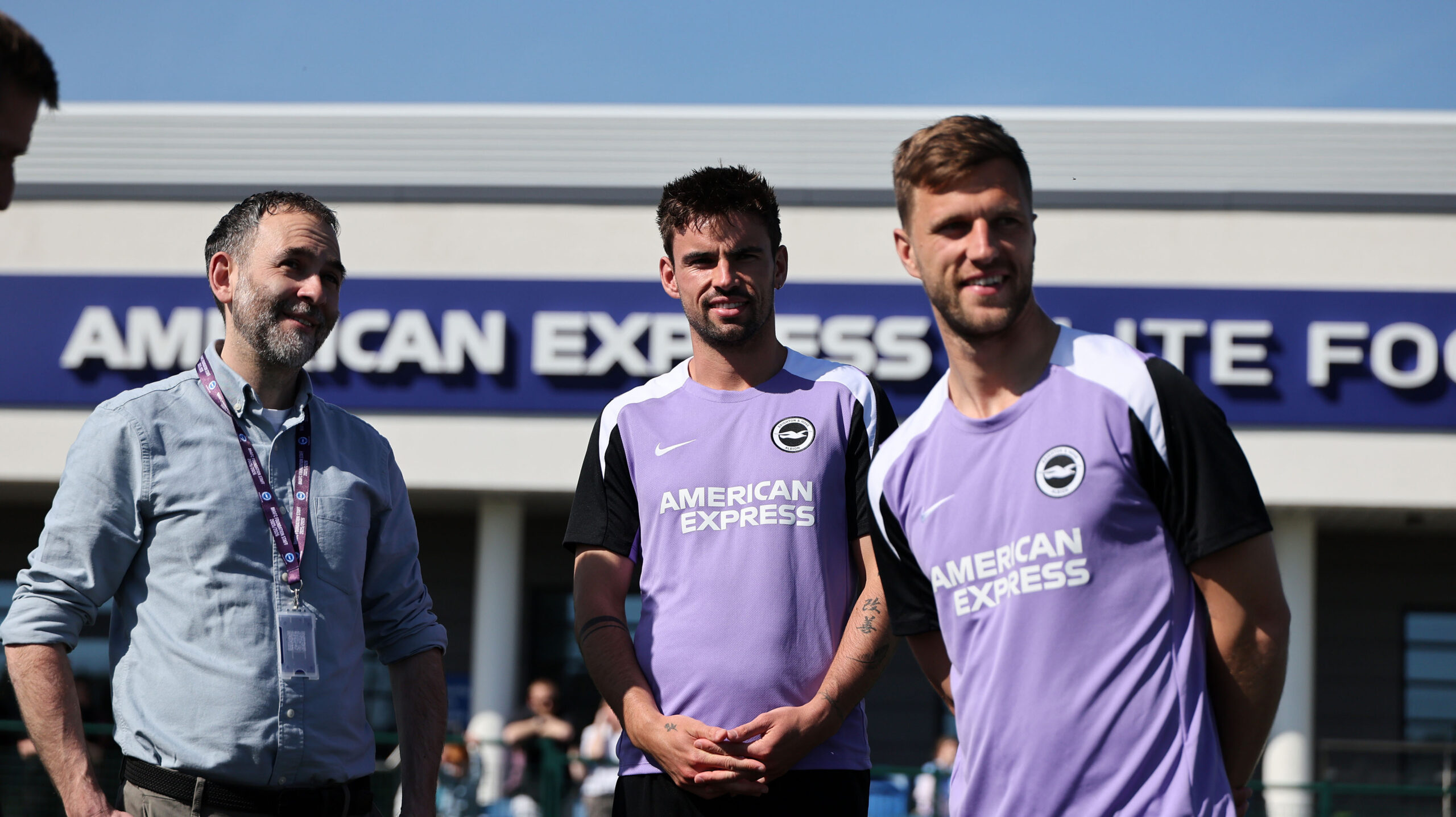 Joel Veltman and Matt O’Riley surprise disability football camp