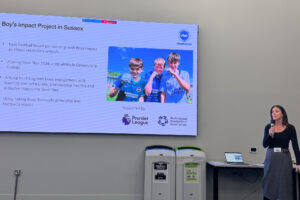 The Foundation present their new programme at a boys impact event